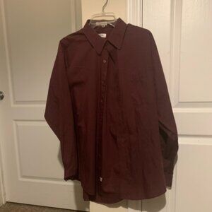 Men's Pierre Cardin Burgundy Dress Shirt